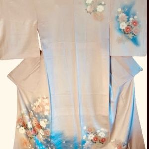 Flower print Homongi /robe /kimono
